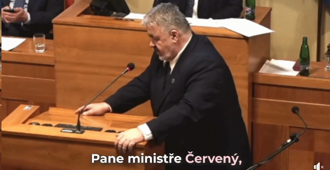 Pane ministře Červený, chovejte se jako ministr!